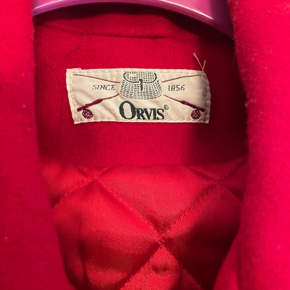 Orvis Women’s Red Wool Coat size M - Picture 2 of 8